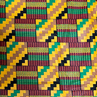 Yellow Square Kente Djembe Hat
